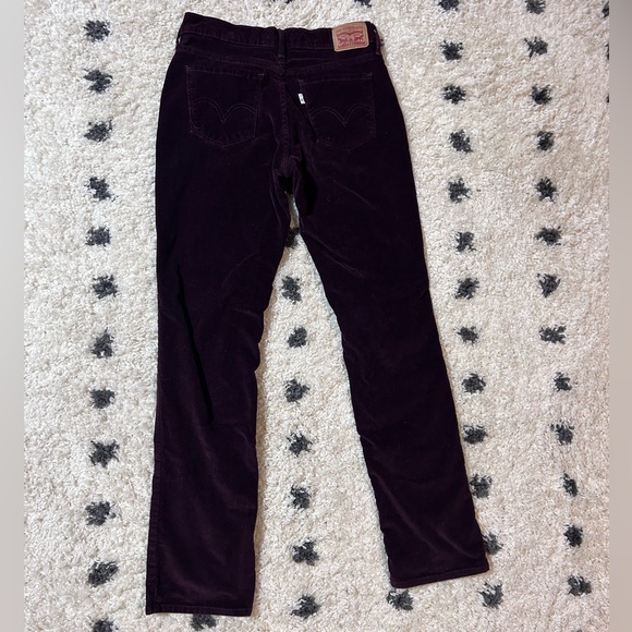 Levi Corduroy Maroon Pants | Womens Size 27 - Picture 4 of 6